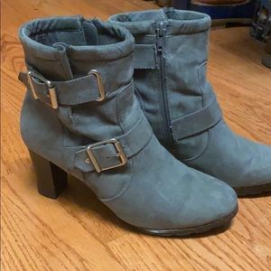 Grey Heeled Booties